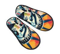 Liberté New York City Célèbre Monument Américain Homme Femme Chaussures De Maison Peluche Slippers Légères Chaussons Pour Maison Extérieur Automne M
