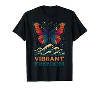 Liberté vibrante, Papillon, Vagues de l'océan T-Shirt