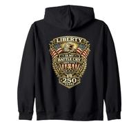 Liberty Battle Cry Since 1776 Badge US 250 Years Active Duty Sweat à Capuche