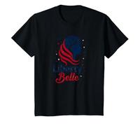 Liberty Belle Étoiles patriotiques pour Filles Rouge Blanc Bleu T-Shirt, Enfant, Noir, 8 Ans