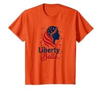 Liberty Belle Étoiles patriotiques pour Filles Rouge Blanc Bleu T-Shirt, Enfant, Orange, 10 Ans