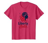 Liberty Belle Étoiles patriotiques pour Filles Rouge Blanc Bleu T-Shirt, Enfant, Rouge chiné, 12 Ans