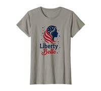 Liberty Belle Étoiles patriotiques pour Filles Rouge Blanc Bleu T-Shirt, Femme, Ardoise, M