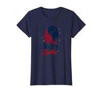 Liberty Belle Étoiles patriotiques pour Filles Rouge Blanc Bleu T-Shirt, Femme, Bleu Marine, 3XL