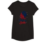Liberty Belle Étoiles patriotiques pour Filles Rouge Blanc Bleu T-Shirt, Fille, Noir, L