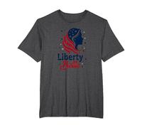 Liberty Belle Étoiles patriotiques pour Filles Rouge Blanc Bleu T-Shirt, Homme Grandes Tailles, Chiné Foncé, 4X Tall