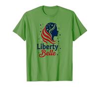 Liberty Belle Étoiles patriotiques pour Filles Rouge Blanc Bleu T-Shirt, Homme, Herbe, XXL