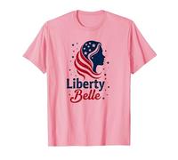 Liberty Belle Étoiles patriotiques pour Filles Rouge Blanc Bleu T-Shirt, Homme, Rose, S