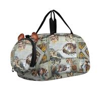 Liberty Delacroix Sac de sport pour enfant Motif peinture française, Michel-Ange Peinture Plafond Chapelle Sixtine, Classique