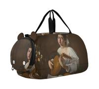 Liberty Delacroix Sac de sport pour enfant Motif peinture française, Peinture Caravage Joueur Luth, Classique