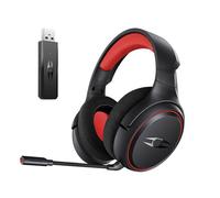 LIBERTY GAMER NOUS Casque sans fil 2,4 G compétitif, effet sonore surround 7.1 sans pilote, diaphragme de 50 mm avec microphone détachable