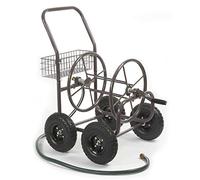 Liberty Garden Products 871-1 Résidentielles Grade 4 roues chariot Enrouleur de tuyau d'arrosage, peut contenir 250-feet Tuyau de 5/20,3 cm - Bronze 1-Pack beige