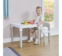 Liberty House Toys Ensemble Table et 1 Chaise Multicolore pour Enfant Blanc/Gris 51 x 51 x 43 cm