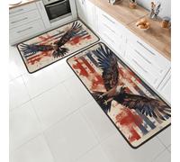 Liberty Wing Lot de 2 tapis de cuisine rembourrés anti-fatigue avec dos antidérapant à mémoire de forme pour évier, buanderie, bureau 119,4 x 43,2 cm + 73,7 x 43,2 cm
