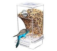 Libetter Mangeoire à Oiseaux sans désordre, en Acrylique, graines pour Oiseaux Transparent, Accessoires pour perruches, calopsittes, inséparables