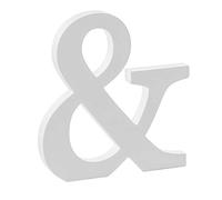 Libetui Lettre de l'alphabet en bois pour décoration de maison, mariage, salon, chambre d'enfant, fête d'anniversaire, café, couleur blanche, taille 20 cm, autoportante, peut être peinte.