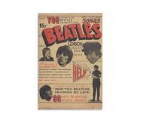 LIBFDCK Poster décoratif sur toile d'Erik The Beatles Abbey Road pour chambre - Impression esthétique - Décoration murale - 50 x 75 cm - Style sans cadre