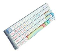 LIbgiubhy 125 touches/ensemble MDAs Hauteur Arc-en-ciel Capuchon de touches pour claviers mécaniques PBT DyeSubbed Touches pour interrupteurs