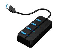 LIbgiubhy Adaptateur USB 4 ports/7 ports USB répartiteur de données USB 3.0 Hubs avec commutateurs individuels Multi USB Splitter Hubs 23 cm Câble