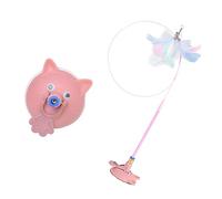LIbgiubhy Baguette d'exercice pour chaton - Base à ventouse haute résistance - Long fil d'acier élastique pour jouer actif - Jouet pour animaux de compagnie