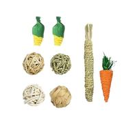 LIbgiubhy Bâton de paille naturelle Jouet pour hamster enrichissement et soins dentaires Petit animal de compagnie Accessoires de dentition Bâton de ponçage