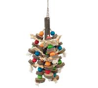 LIbgiubhy Bec d'oiseau - Jouet molaire - Bois naturel et colorants de qualité alimentaire - Améliore la santé du bec d'oiseau