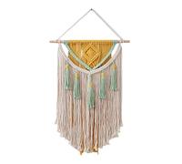 LIbgiubhy Bloc de couleur macramé tentures murales tapisseries cordes de coton tissées glands arrière-plans décorations murales esthétiques pour mariages