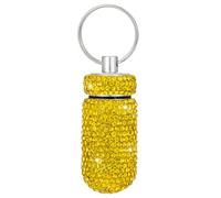 LIbgiubhy Boîtier portable à la mode alliage d'aluminium boîte de rangement pratique médicaments bling