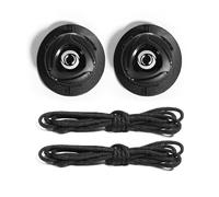 LIbgiubhy Boucles automatiques réglables Lacets Tournant Boucles automatiques Pas de cravate Lacets Extensible Lock pour adultes et enfants, Black Laces Black S