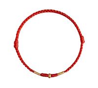 LIbgiubhy Bracelet réglable avec perles dorées et cordon rouge pour l'amitié, tissé à la main, accessoire de Nouvel An