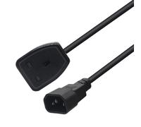 LIbgiubhy Câble de conversion d'alimentation pratique C14 vers UK - Câble d'alimentation flexible C14 vers UK - Câble d'alimentation fiable à 3 broches C14 vers UK - Câble en PVC