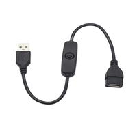 LIbgiubhy Câble d'extension USB avec interrupteurs, fiche USB vers femelle, prise en charge du câble d'alimentation pour casques USB, bandes LED, appareils photo