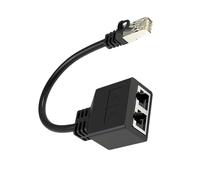 LIbgiubhy Câble répartiteur Ethernet RJ45 1 mâle vers 2 femelles Ethernet pour Cat5 Cat6 Ethernet femelle Adaptateur de connecteurs