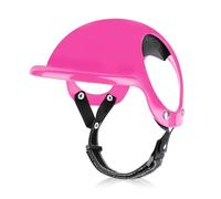 LIbgiubhy Casque pour animaux de compagnie avec trou d'oreille résistant à l'usure pour chien Sécurité sportive Extérieur Casque de vélo pour chien