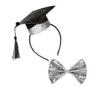 LIbgiubhy Chapeau de costume de remise de diplôme 2024 avec nœud papillon pour l'école, l'université, l'étudiant, l'obtention d'un diplôme
