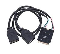 LIbgiubhy Clé A Interfaces vers double port USB 2.0 Carte d'extension Ordinateur portable Rallonge externe séparée