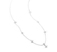 LIbgiubhy Collier avec pendentif exagéré en forme de plante à quatre feuilles - Texture métallique - Bijou tendance et tendance - Convient aux femmes