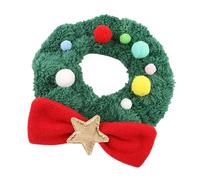 LIbgiubhy Collier de Noël pour animal domestique avec nœud papillon et pompons doux