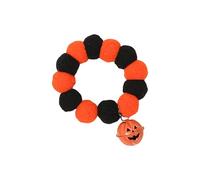 LIbgiubhy Collier ras du cou pour chien avec pompons, collier d'Halloween pour animal de compagnie, fournitures de fête
