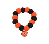LIbgiubhy Collier ras du cou pour chien avec pompons, collier d'Halloween pour animal de compagnie, fournitures de fête