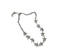 LIbgiubhy Collier ras du cou tendance en alliage avec pendentif étoile irrégulière pour femme, accessoire gothique pour usage quotidien