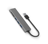 LIbgiubhy Concentrateurs USB fins 4 ports en aluminium Répartiteur en aluminium 4 ports Extenseur Simple Gestion de connexion Mise à niveau pour ordinateur portable PC
