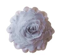 LIbgiubhy Coussins ronds faits à la main en forme de roses 3D pour salon, canapé, lit, mariage