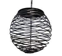 LIbgiubhy Distributeur de nourriture pour oiseaux, toiture, moineaux sauvages, panier à sébum, distributeur suspendu pour oiseaux sauvages, plein air