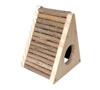 LIbgiubhy Durabilité Maison en bois pour hamster Refroidissement Abri avec rampes d'escalade d'exercice pour petit animal domestique Habitat naturel sûr
