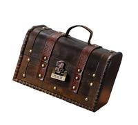 LIbgiubhy Élégant coffre de voyage européen en bois spacieux pour collectionneurs et amateurs Utilisation quotidienne décontractée