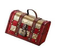 LIbgiubhy Élégant coffre de voyage européen en bois spacieux pour collectionneurs et amateurs Utilisation quotidienne décontractée