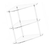 LIbgiubhy Étagère d'angle murale élégante en acrylique pour économiser de l'espace - Table d'extrémité triangulaire pour outils de soins de la peau