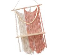 LIbgiubhy Étagère suspendue en macramé à une seule couche avec des matériaux en coton robuste pour organiser les petits espaces