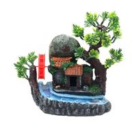 LIbgiubhy Jardin en résine pour terrariums - Décoration d'aquarium - Paysage escamotable - Statue de modèle décorative - Ornements de table de bureau